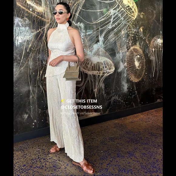 BLOGGER FAVE!!! ZARA Co-Ord Set Sleeveless Top and Wide Leg Pants - Picture 8 of 16